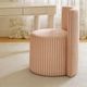 TOV Furniture Alyssa Beige/Pink Rolling Desk Chair-1