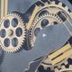 YHD Paris Black/Gold Gear Clock-2