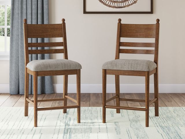 Signature Design by Ashley® Greddinton Brown Upholstered Bar Stool-1