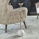 Uttermost® Gimlet Brass Drink Table with White Base-1