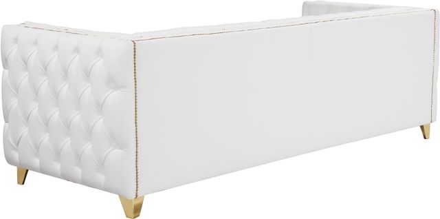 Meridian Furniture Michelle White Faux Leather Sofa-2