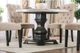 Furniture of America® Elfredo White Marble Round Dining Table with Antique Black Pedestal -0
