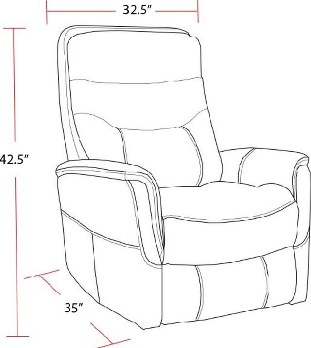 Parker House® Gemini Softy Ivory Power Lift Recliner with Articulating Headrest-2