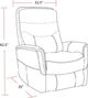 Parker House® Gemini Softy Ivory Power Lift Recliner with Articulating Headrest-2