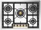 Ilve® Nostalgie II 30'' Stainless Steel Liquid Propane Gas Cooktop with Brass Trim-0