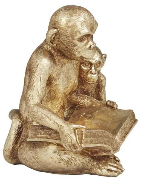 Deco Marche Gold Monkey Sculpture-1