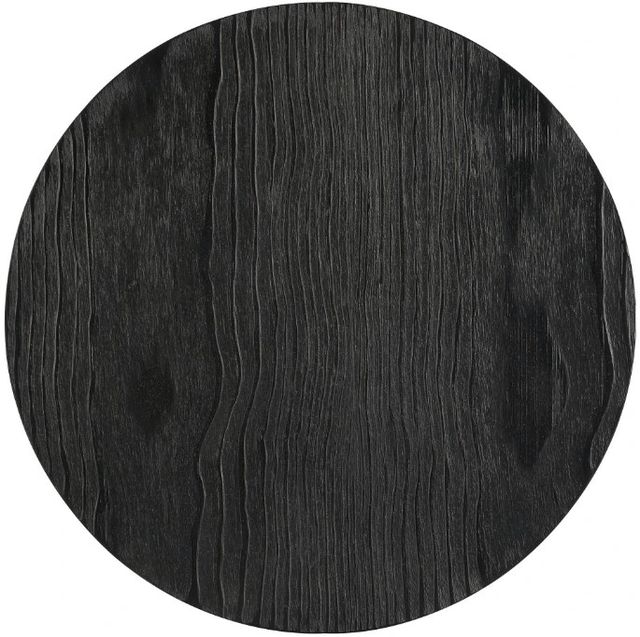Hooker® Furniture Chapman Charred Black Shou Sugi Ban Round Cocktail Table with Pewter Accents-2