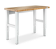 Gladiator® Workbench Brown 4' Adjustable Height Hardwood Workbench with White Metal Legs-1