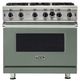 Viking® 5 Series 36" Eucalyptus Pro Style Natural Gas Range-0