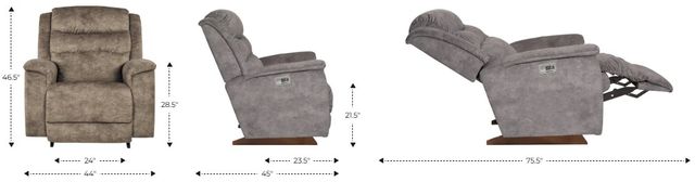 La-Z-Boy® Redwood Mushroom Power Rocking Recliner with Headrest-2