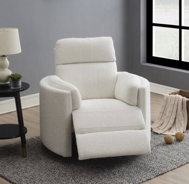 ACME Furniture Sagen Beige Manual Swivel Glider Recliner-1