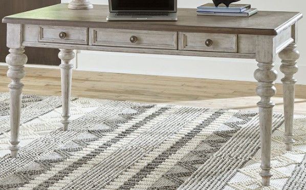 Liberty Furniture Heartland Antique White Complete Desk-3