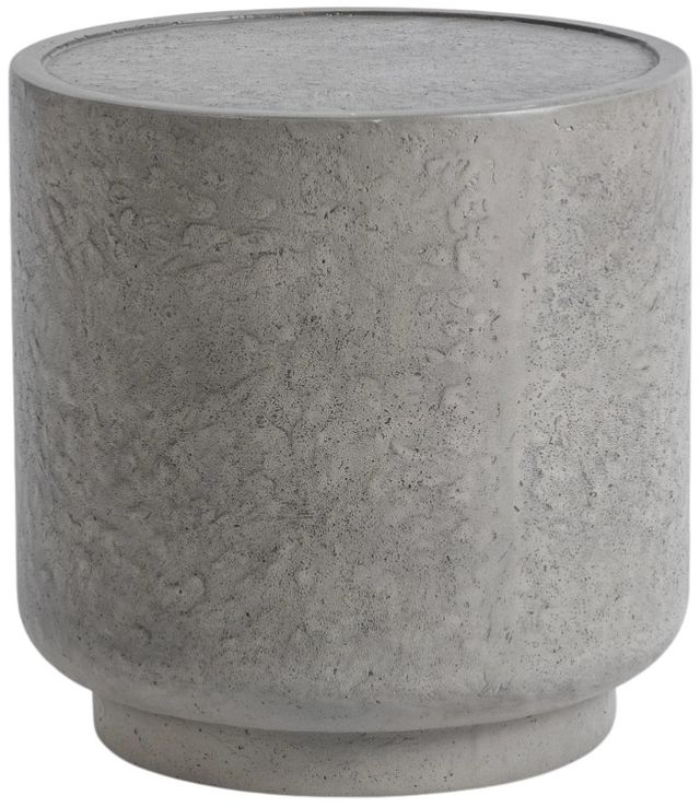 Classic Home Sania Dark Grey Concrete Outdoor Round Accent Table-0