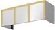Zephyr Designer Collection 48'' x 12'' Satin Gold Duct Cover Banding Kit-0