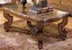 Mazin Furniture Tarantula Brown Cherry Cocktail Table with Marble Top -1
