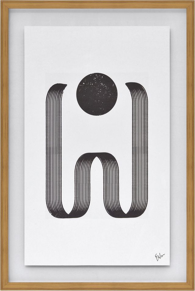 Renwil® Arlo Black Abstract Print-0