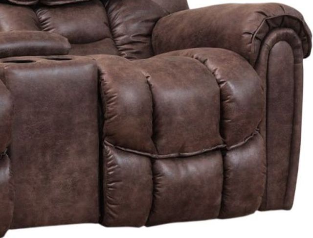 Stateside Seating Del Mar Mocha Manual Rocking Reclining Loveseat with Console-2