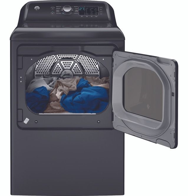 GE® 7.4 Cu. Ft. Diamond Gray Electric Dryer-1