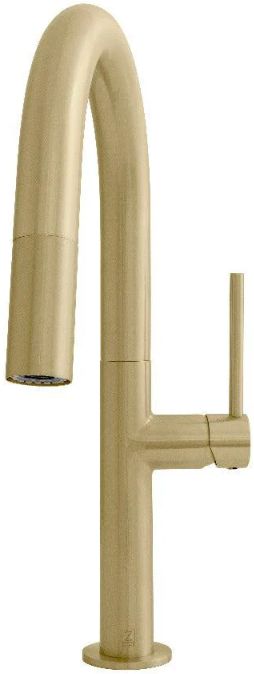ZLINE Autograph Edition Voltaire Champagne Bronze Pull Down Single Handle Kitchen Faucet-1