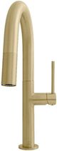 ZLINE Autograph Edition Voltaire Champagne Bronze Pull Down Single Handle Kitchen Faucet-1