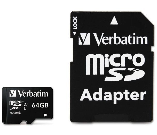 Verbatim 64GB Micro SD Card with Adapter-0