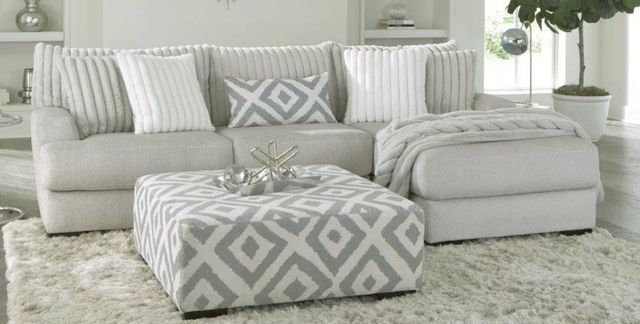 American Wholesale Furniture Cloud Heights 2-Piece Silver Right-Arm Facing Sectional and Chaise-2