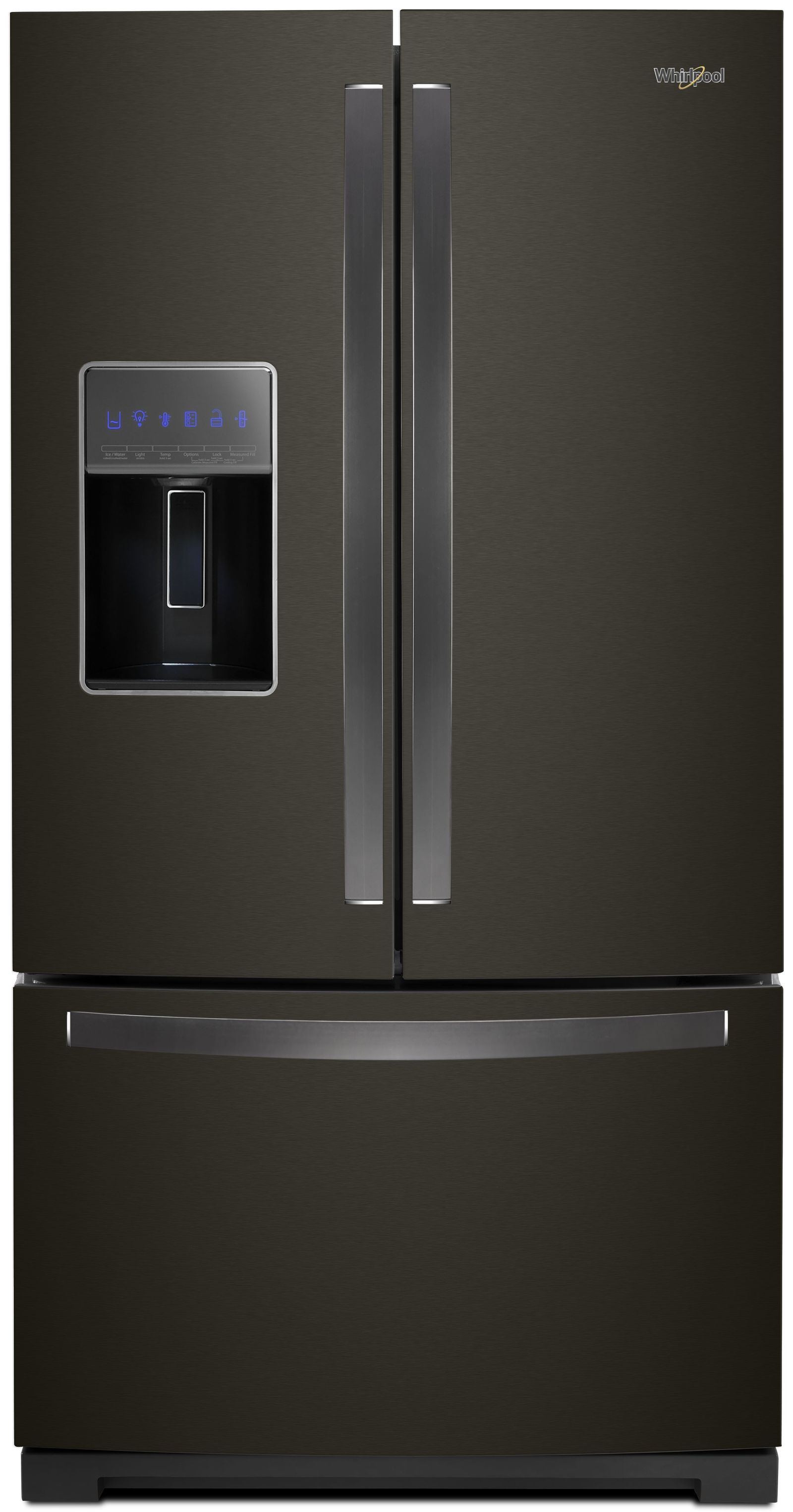 Whirlpool® 36 in. 26.8 Cu. Ft. Black Stainless Steel French Door Refrigerator