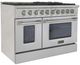 Kucht Professional KNG Series 48" Stainless Steel Pro Style Liquid Propane Gas Range with Silver Door-3