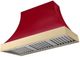 AGA Cascade 48" Piccadilly Red Wall Mounted Range Hood with Polished Brass Trim-0