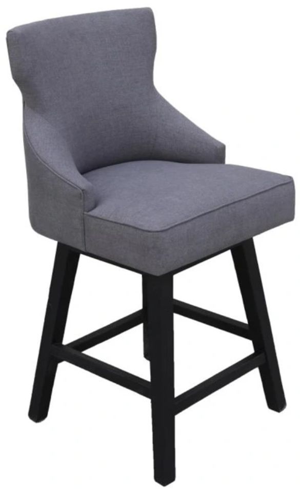 Nest Home Collections Lacey Barbury Stone/Medium Gray Swivel Counter Stool-0