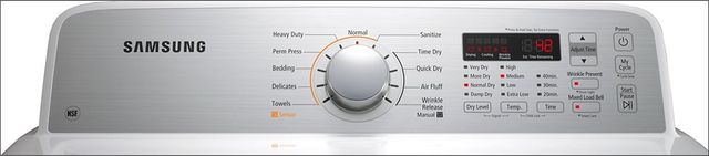 Samsung 7.3 Cu. Ft. White Front Load Electric Dryer-2