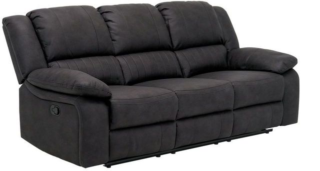 Emerald Home Navaro Black Manual Reclining Sofa-0