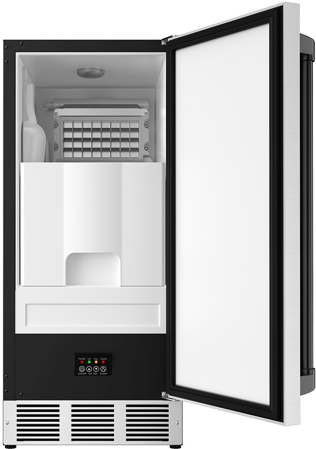 Thor Kitchen Gordon Ramsay Series 15" Stainless Steel/Black Undercounter Ice Maker-1