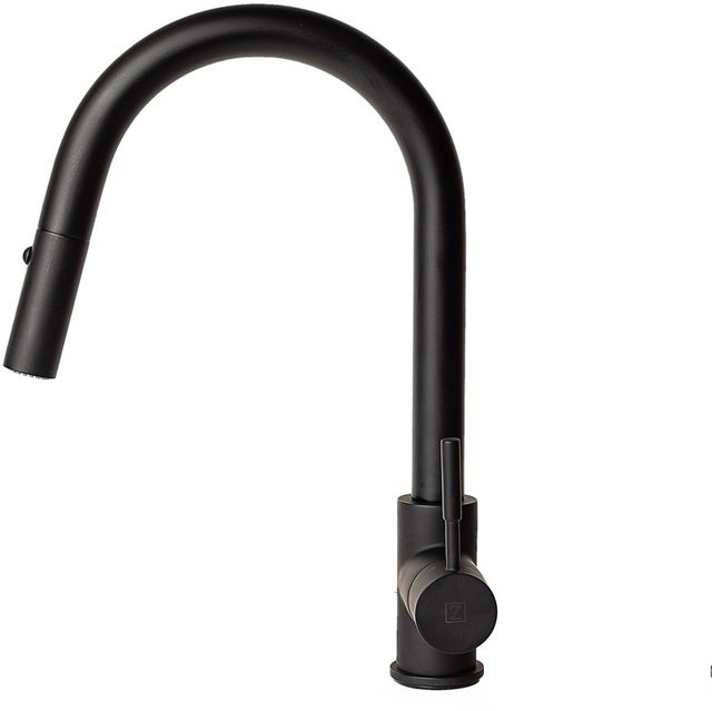 ZLINE Autograph Edition Matte Black Arthur Pull Down Single Handle Kitchen Faucet-1