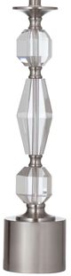 Bassett Mirror Bella Brushed Silver/Clear Table Lamp-2