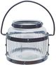 A & B Home Clear/Black Glass Lantern-0