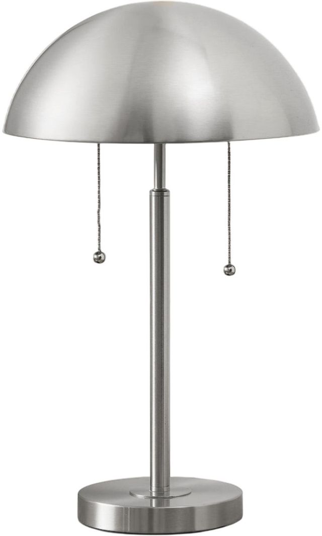 Monarch Specialties Inc. Silver Metal Table Lamp with Metal Shade-0