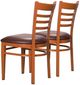 Linon Kara 2-Piece Burgandy/Dark Honey Vinyl Metal Side Chairs-5