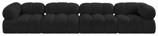 Meridian Furniture Ames 4-Piece Black 136" Sofa-1