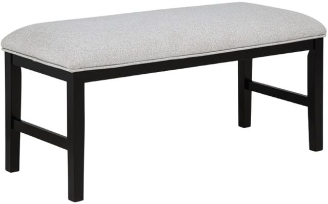 Crown Mark Sebastian Black/Gray Dining Bench-0