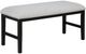 Crown Mark Sebastian Black/Gray Dining Bench-0