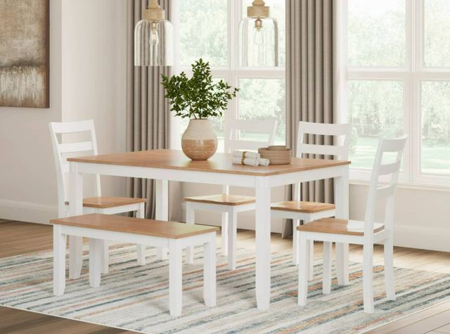 Signature Design by Ashley® Gesthaven Natural/White Dining Side Chair-4