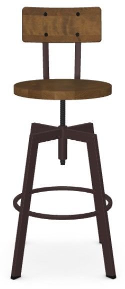 Amisco Customizable Architect Adjustable Corkscrew Stool-1