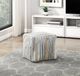 Homelegance® Easley Black/Orange/White Pouf-1