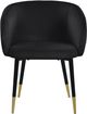 Meridian Furniture Louise Black Velvet Dining Chair-1