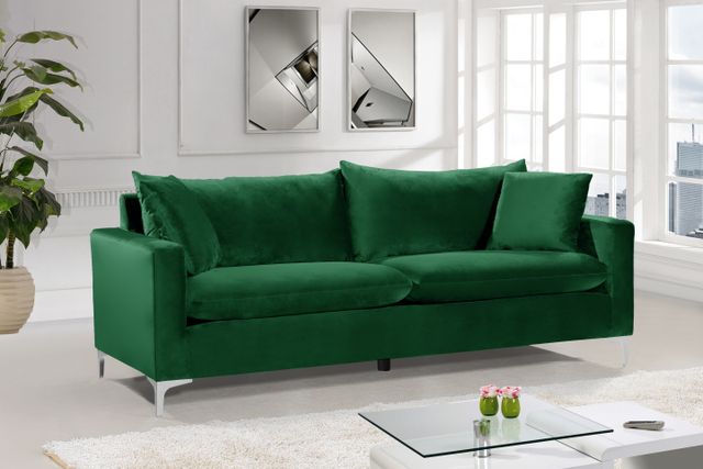 Meridian Furniture Naomi Green Velvet Sofa-1