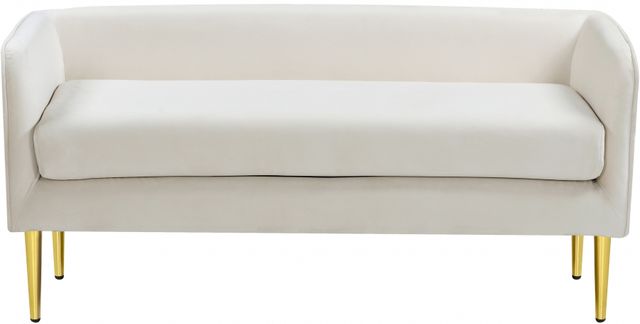 Meridian Furniture Audrey Cream Accent Bench -1