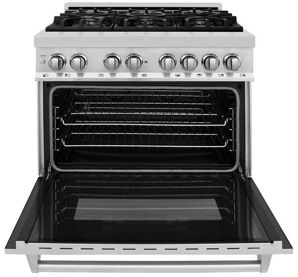 ZLINE Legacy 36" Stainless Steel Pro Style Dual Fuel Range-1