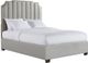 Elements International Harper Gray Queen Upholstered Bed-0