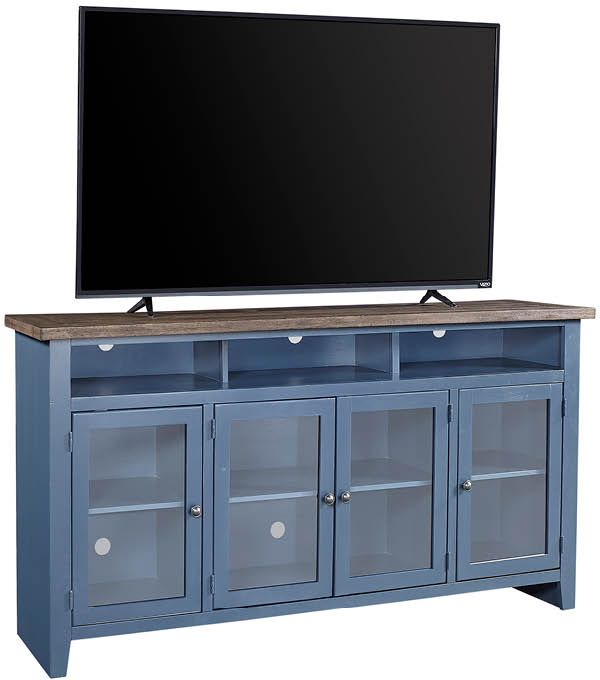 Aspenhome® Eastport Malta Blue 65" Highboy Console-2